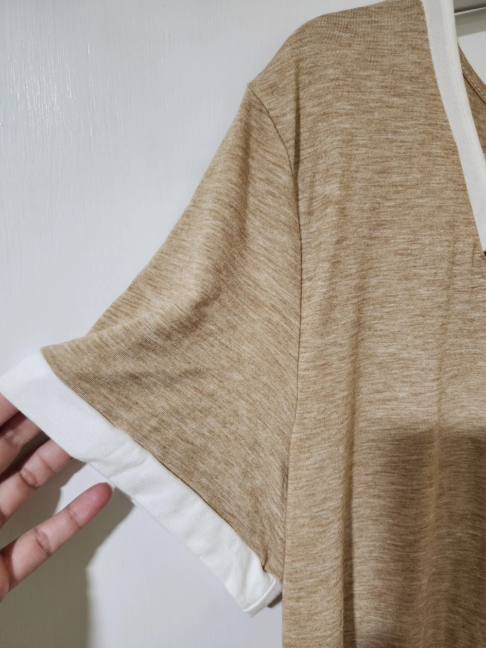 Beige Zip-Detail Dress